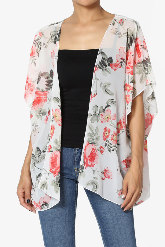Reany Floral Kimono Chiffon Cardigan