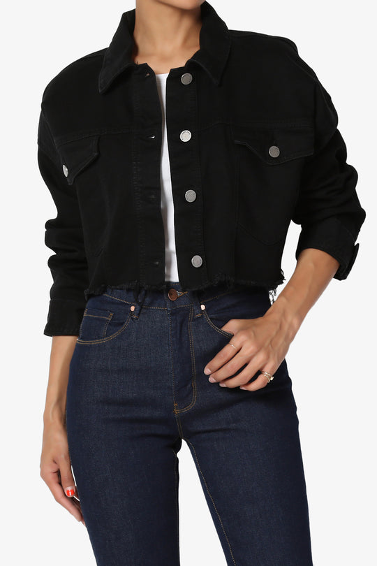 Addiy Oversized Cropped Denim Jacket