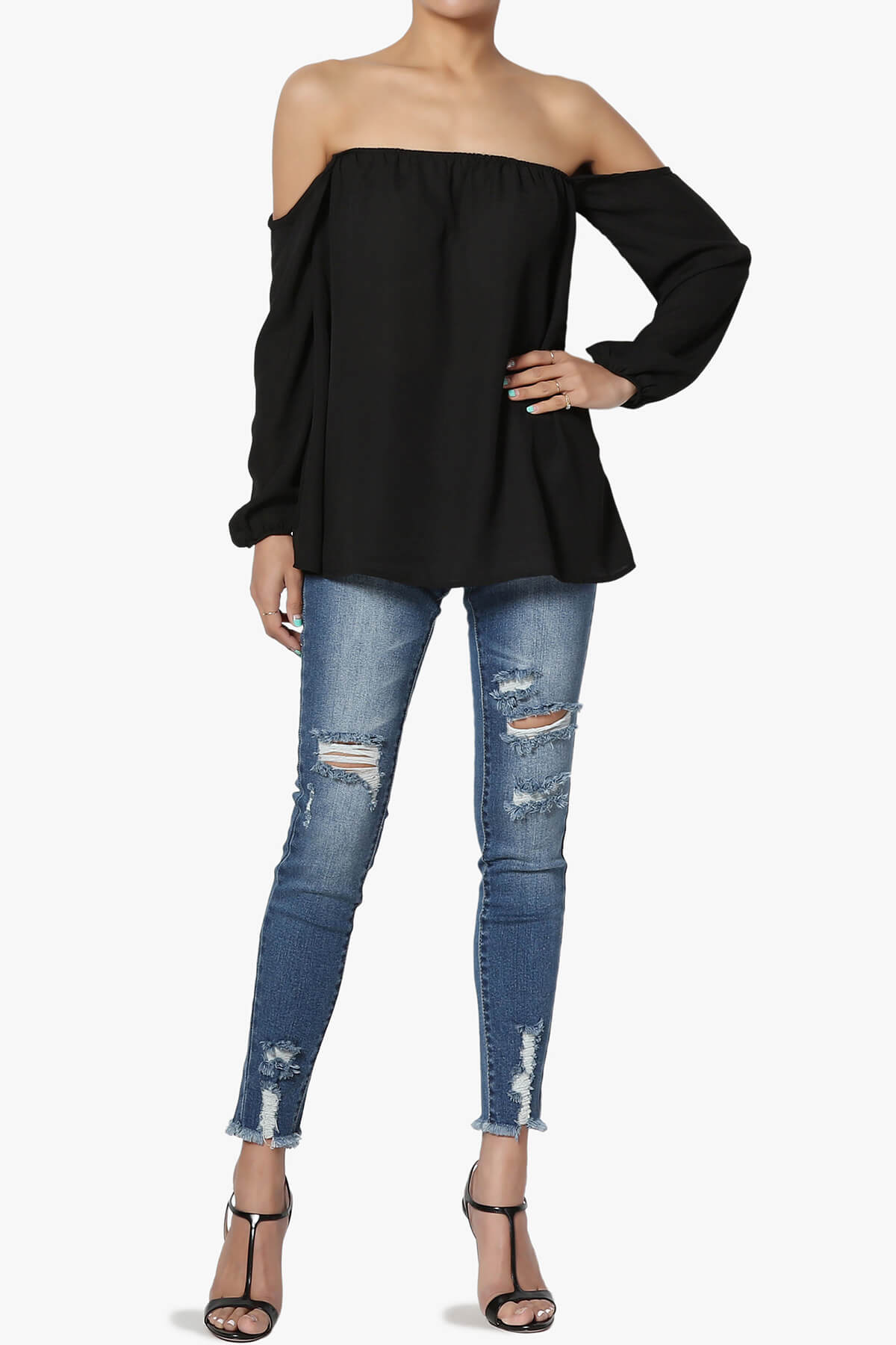 Rosalind Mid Rise Distressed Skinny Jeans MEDIUM_6