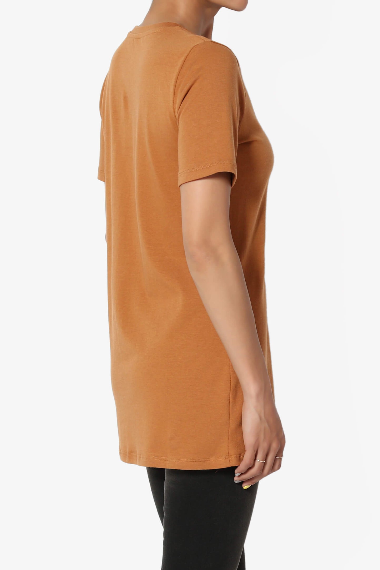 Elora Crew Neck Short Sleeve T-Shirt ALMOND_4
