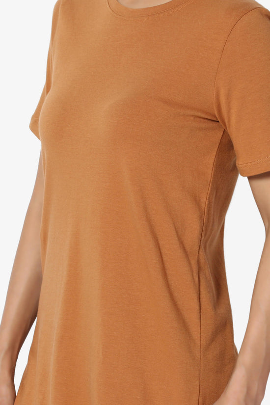 Elora Crew Neck Short Sleeve T-Shirt ALMOND_5