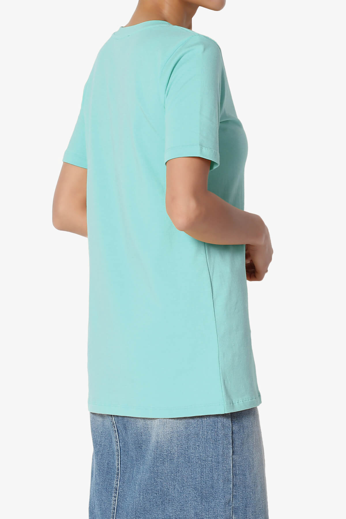 Elora Crew Neck Short Sleeve T-Shirt ASH MINT_4