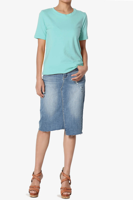 Elora Crew Neck Short Sleeve T-Shirt ASH MINT_6