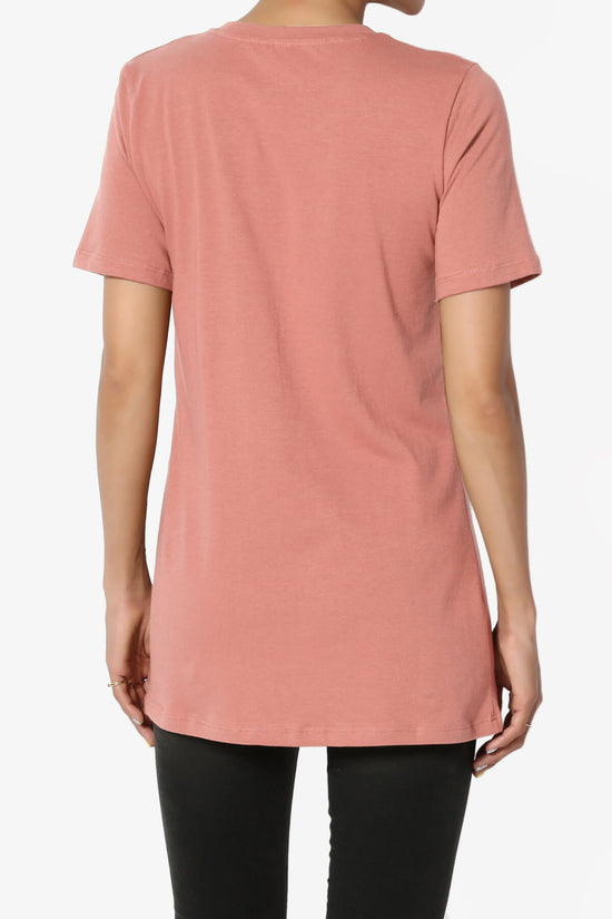 Elora Crew Neck Short Sleeve T-Shirt ASH ROSE_2