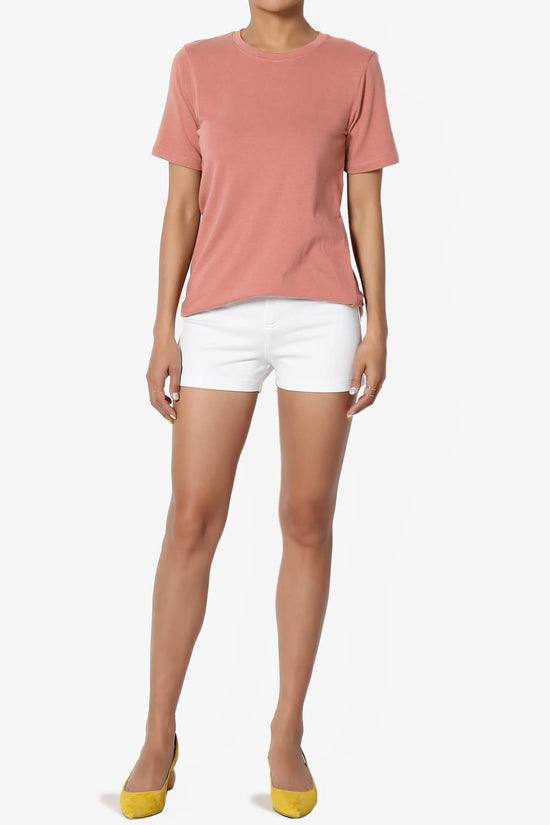 Elora Crew Neck Short Sleeve T-Shirt ASH ROSE_6