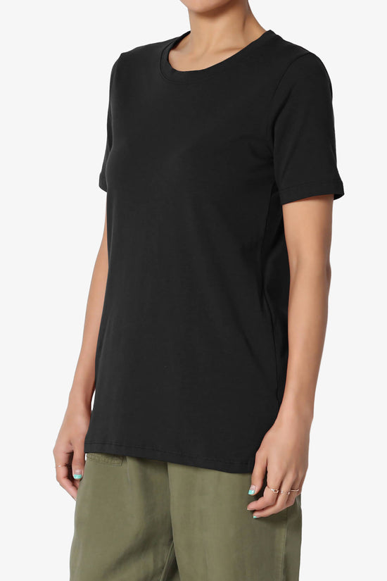 Elora Crew Neck Short Sleeve T-Shirt BLACK_3