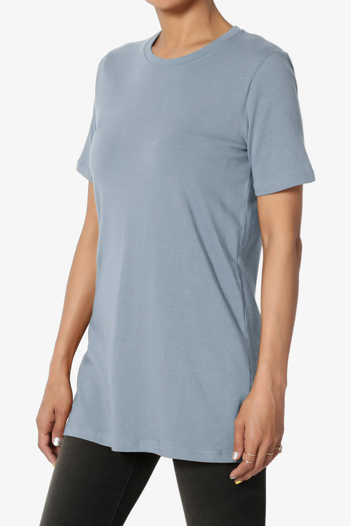 Elora Crew Neck Short Sleeve T-Shirt CEMENT_3