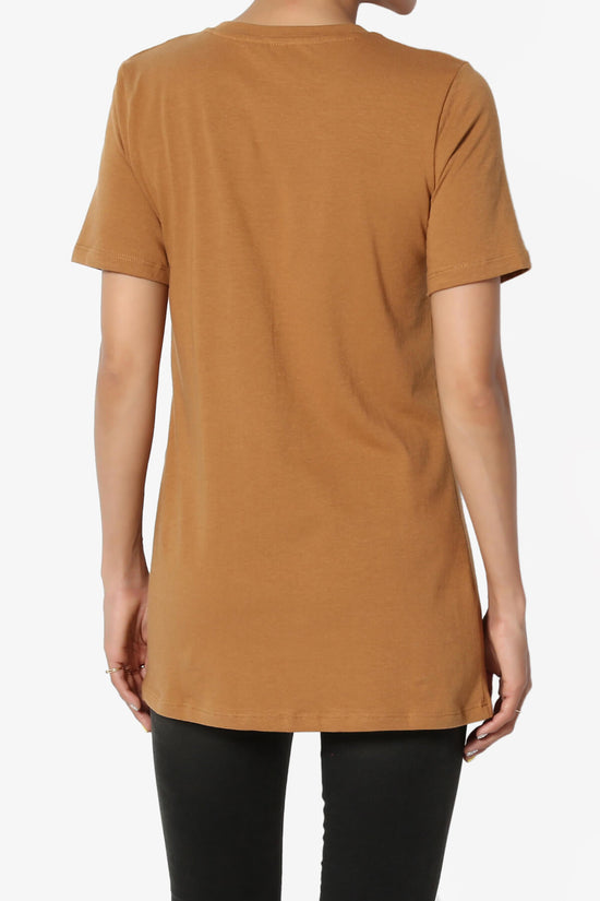 Elora Crew Neck Short Sleeve T-Shirt COFFEE_2