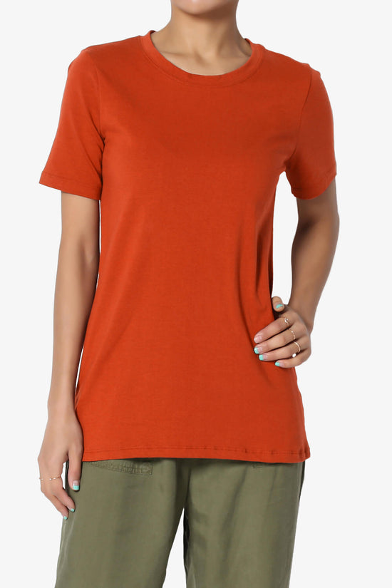 Elora Crew Neck Short Sleeve T-Shirt COPPER_1