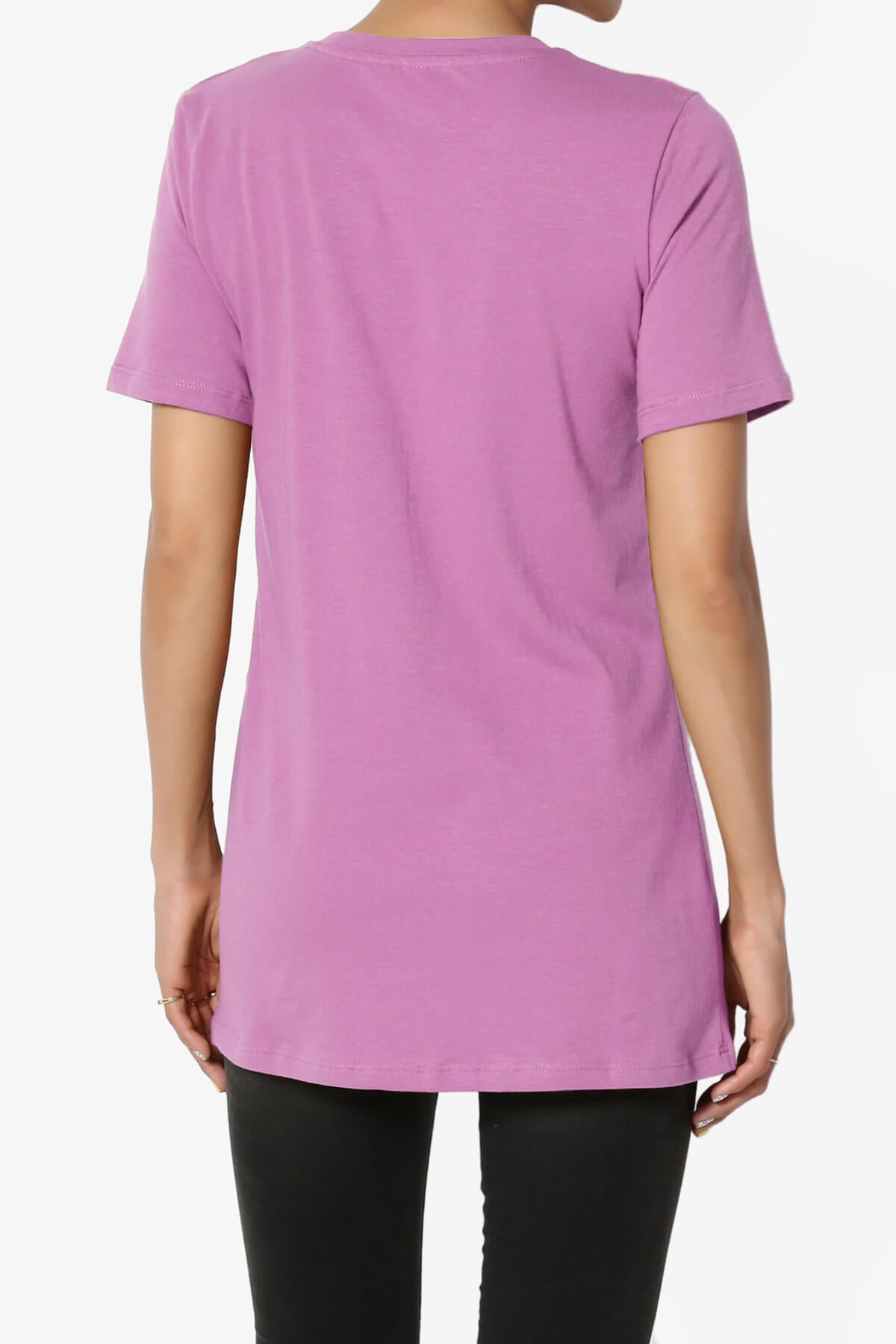 Elora Crew Neck Short Sleeve T-Shirt DARK MAUVE_2