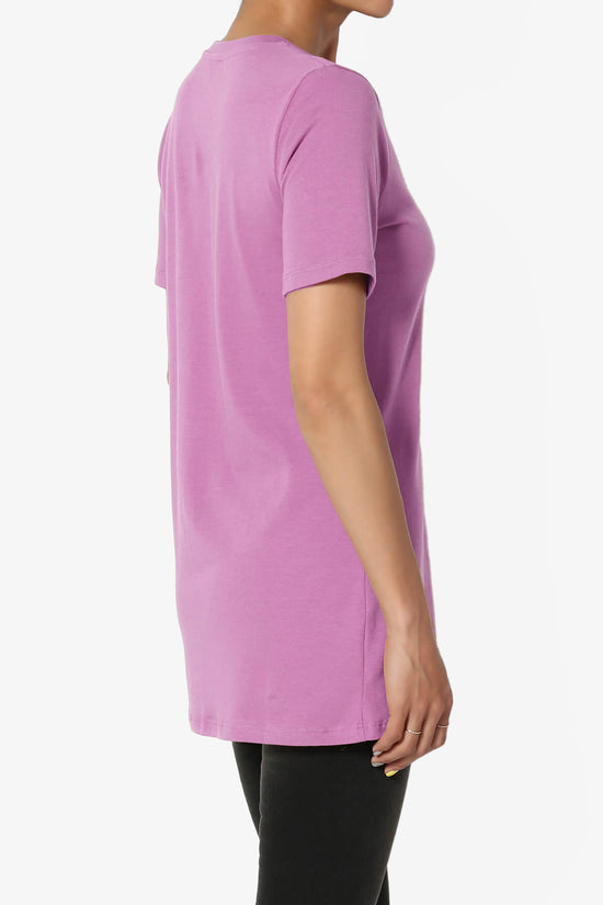 Elora Crew Neck Short Sleeve T-Shirt DARK MAUVE_4