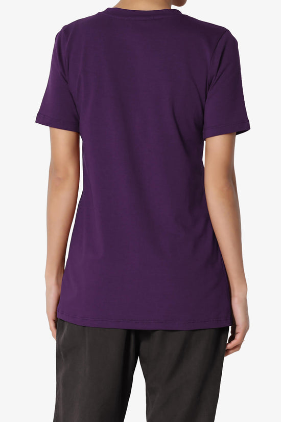Elora Crew Neck Short Sleeve T-Shirt DARK PURPLE_2