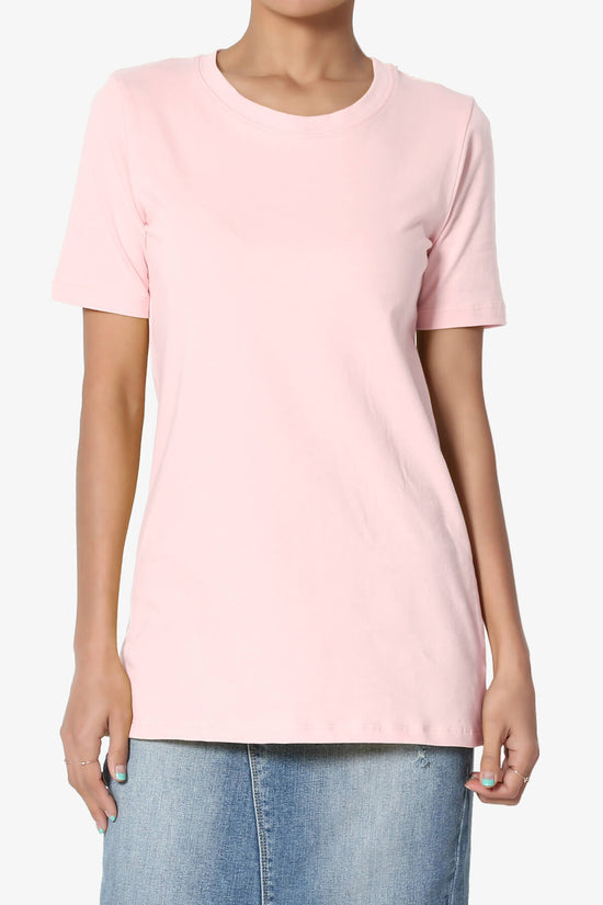 Elora Crew Neck Short Sleeve T-Shirt DUSTY PINK_1
