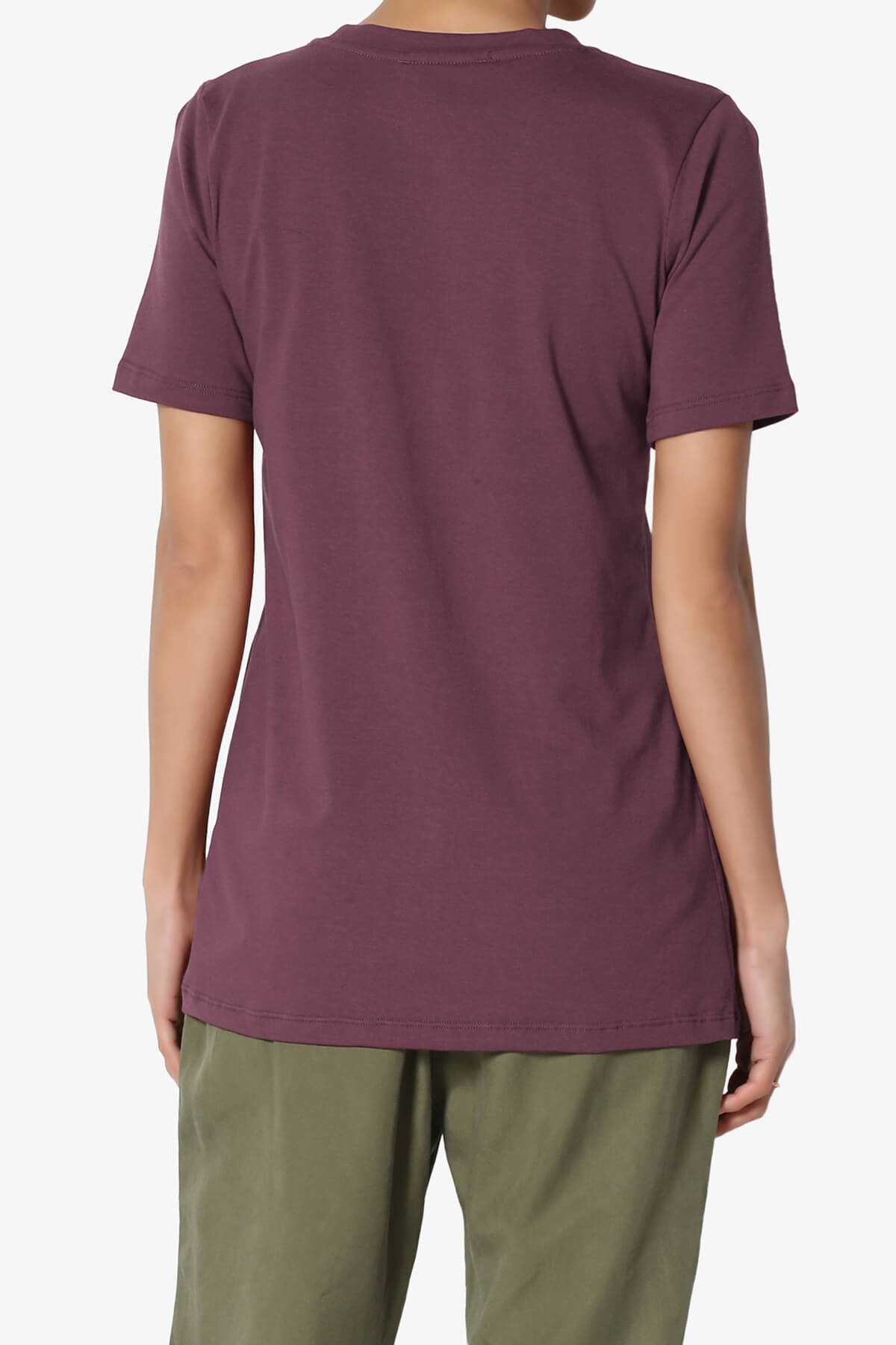 Elora Crew Neck Short Sleeve T-Shirt DUSTY PLUM_2