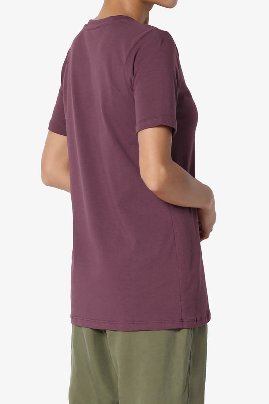 Elora Crew Neck Short Sleeve T-Shirt DUSTY PLUM_4