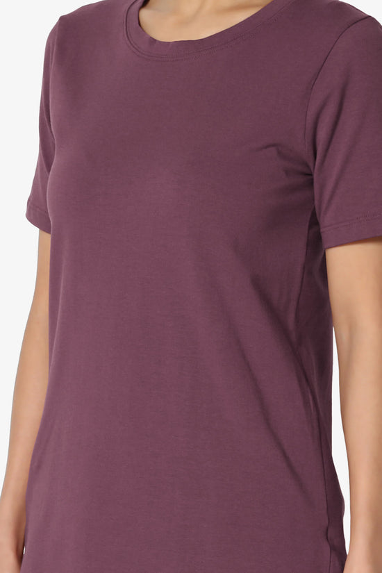 Elora Crew Neck Short Sleeve T-Shirt DUSTY PLUM_5