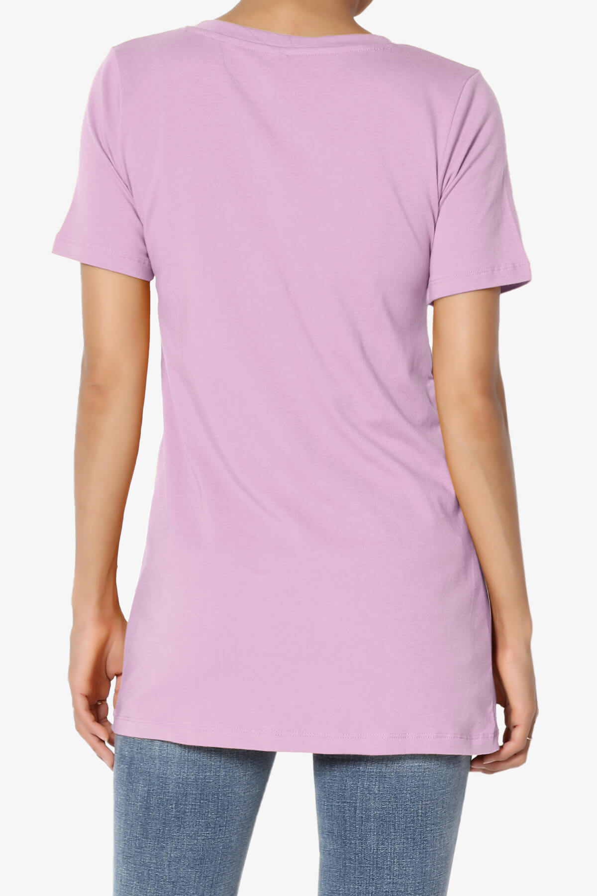 Elora V-Neck Short Sleeve T-Shirt MAUVE_2