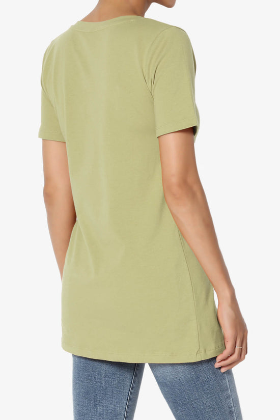 Elora V-Neck Short Sleeve T-Shirt SAGE_4