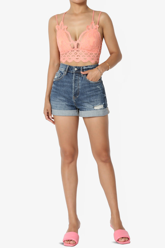 Olivia Ultra High Rise Mom Denim Shorts in Blue Dark