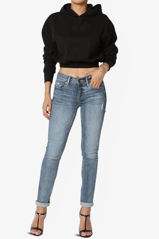 Jude Mid Rise Ankle Skinny Jeans in Drama Dark