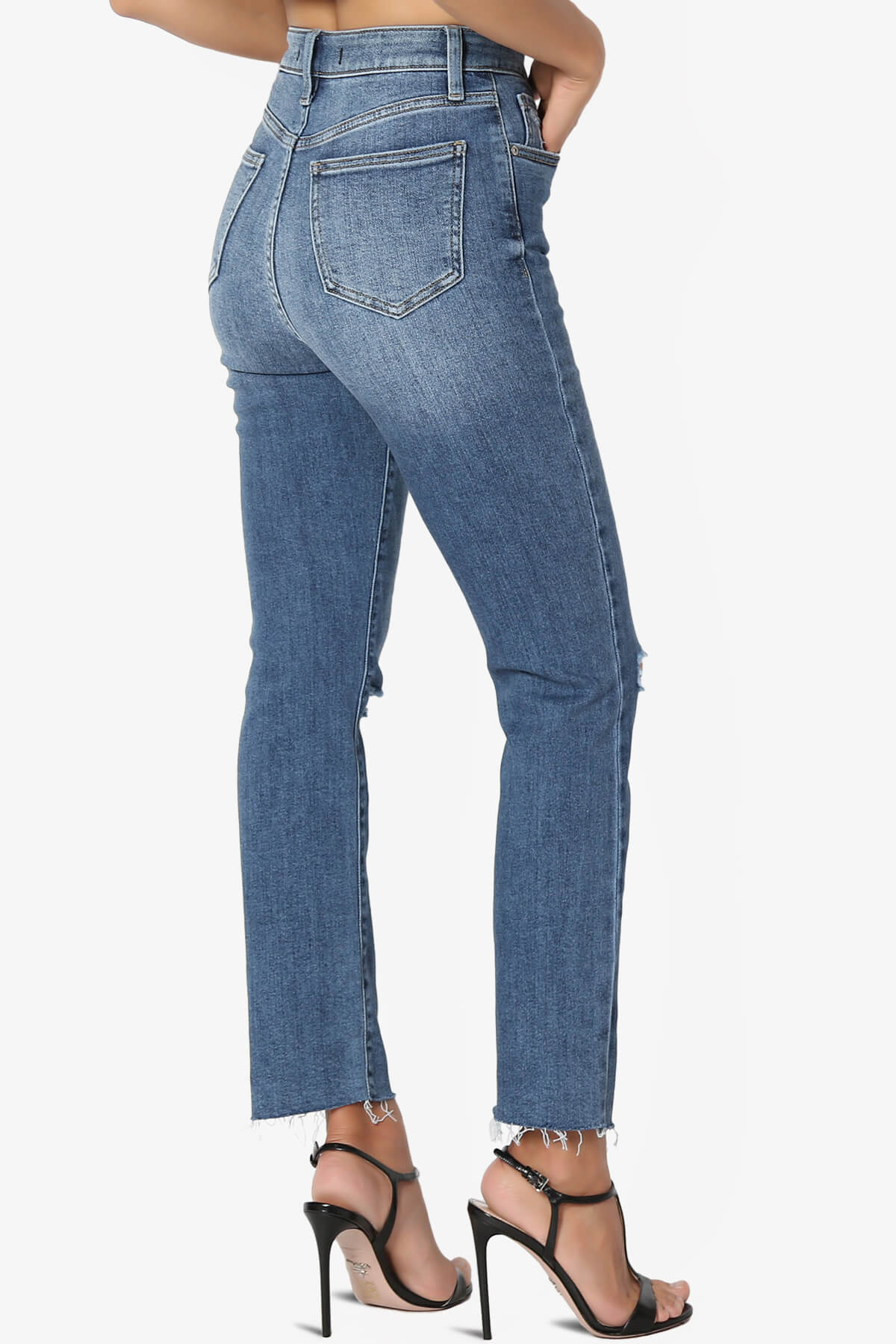 Ally High Rise Straight Crop Jeans in Uptight DK DARK_4