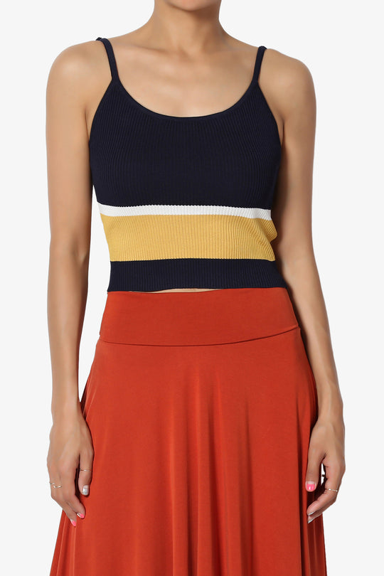 Lissandra Colorblock Rib Crop Cami