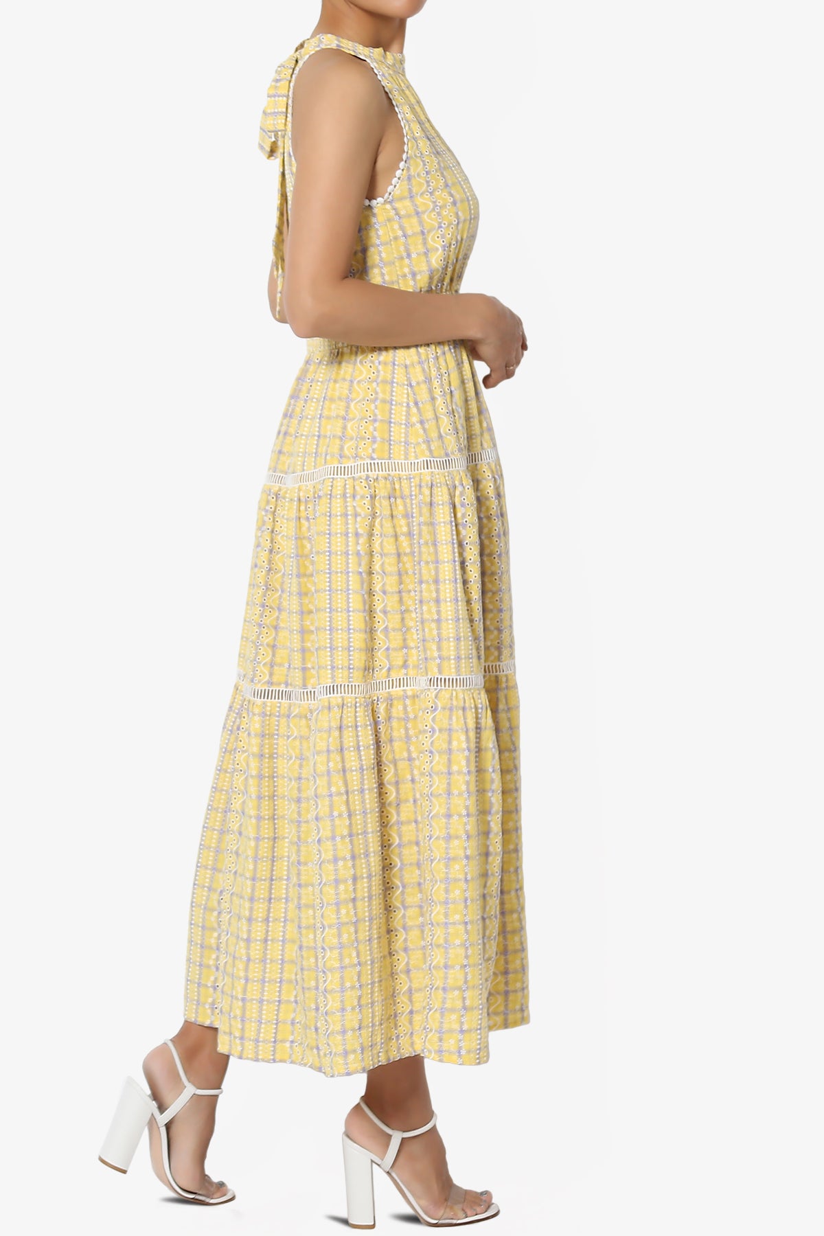 Rydley Embroidered Halter Maxi Dress