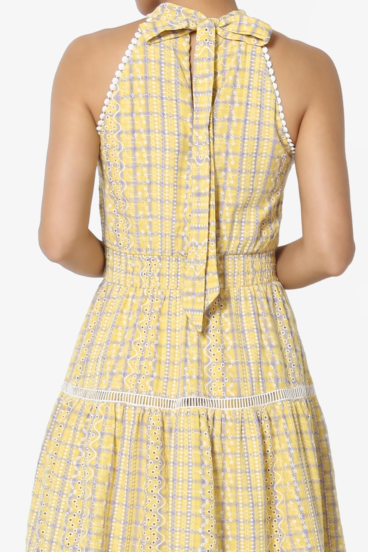 Rydley Embroidered Halter Maxi Dress