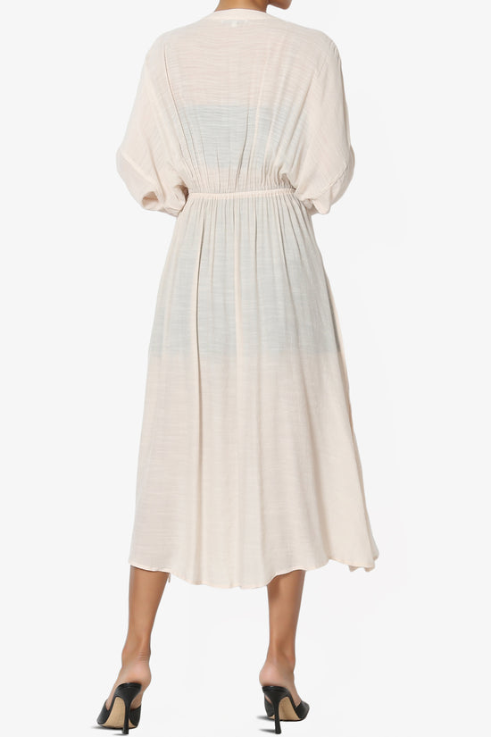 Sunlace Lace Trim High Slit Caftan NATURAL_2