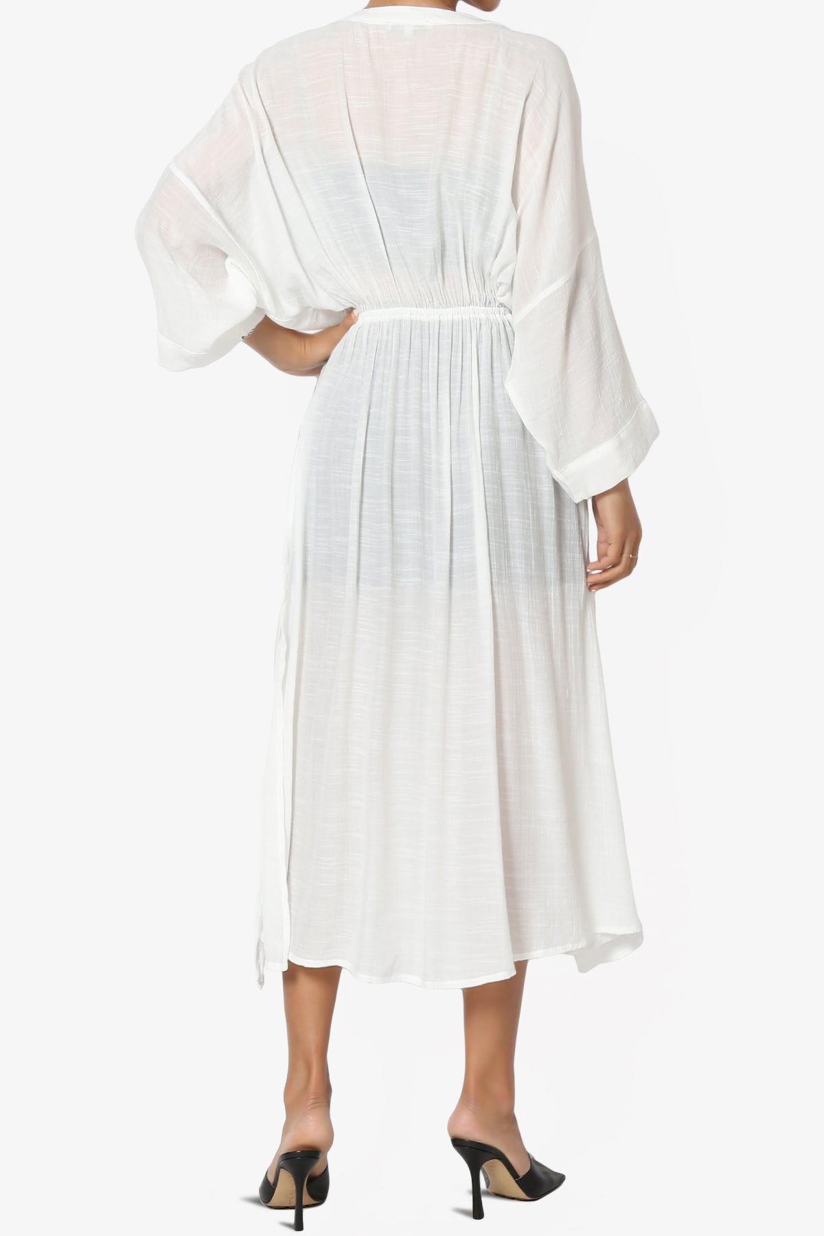 Sunlace Lace Trim High Slit Caftan OFF%20WHITE_2