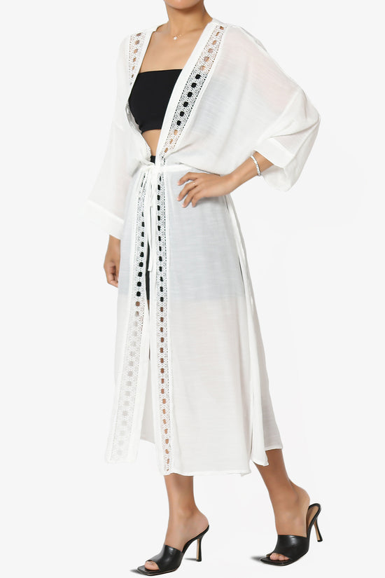 Sunlace Lace Trim High Slit Caftan OFF%20WHITE_3