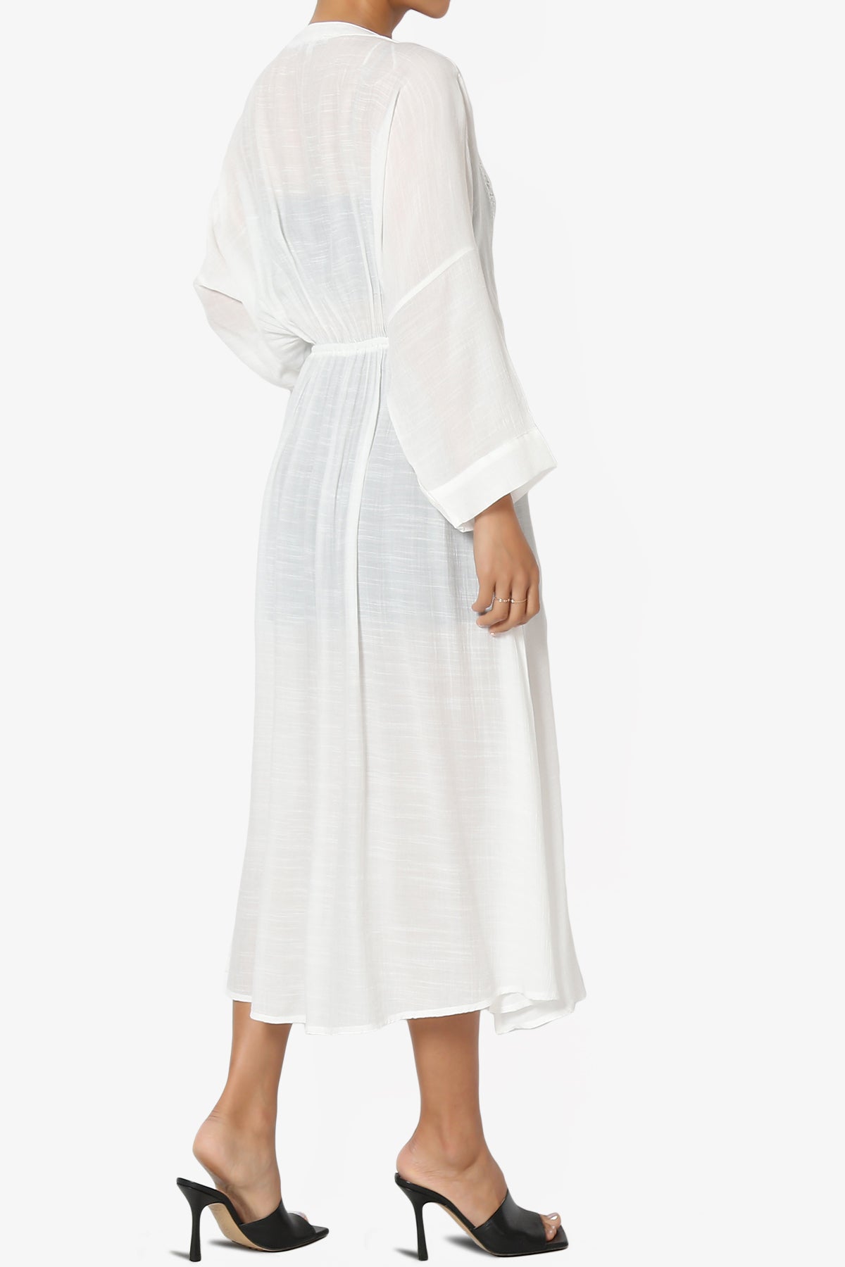 Sunlace Lace Trim High Slit Caftan OFF%20WHITE_4