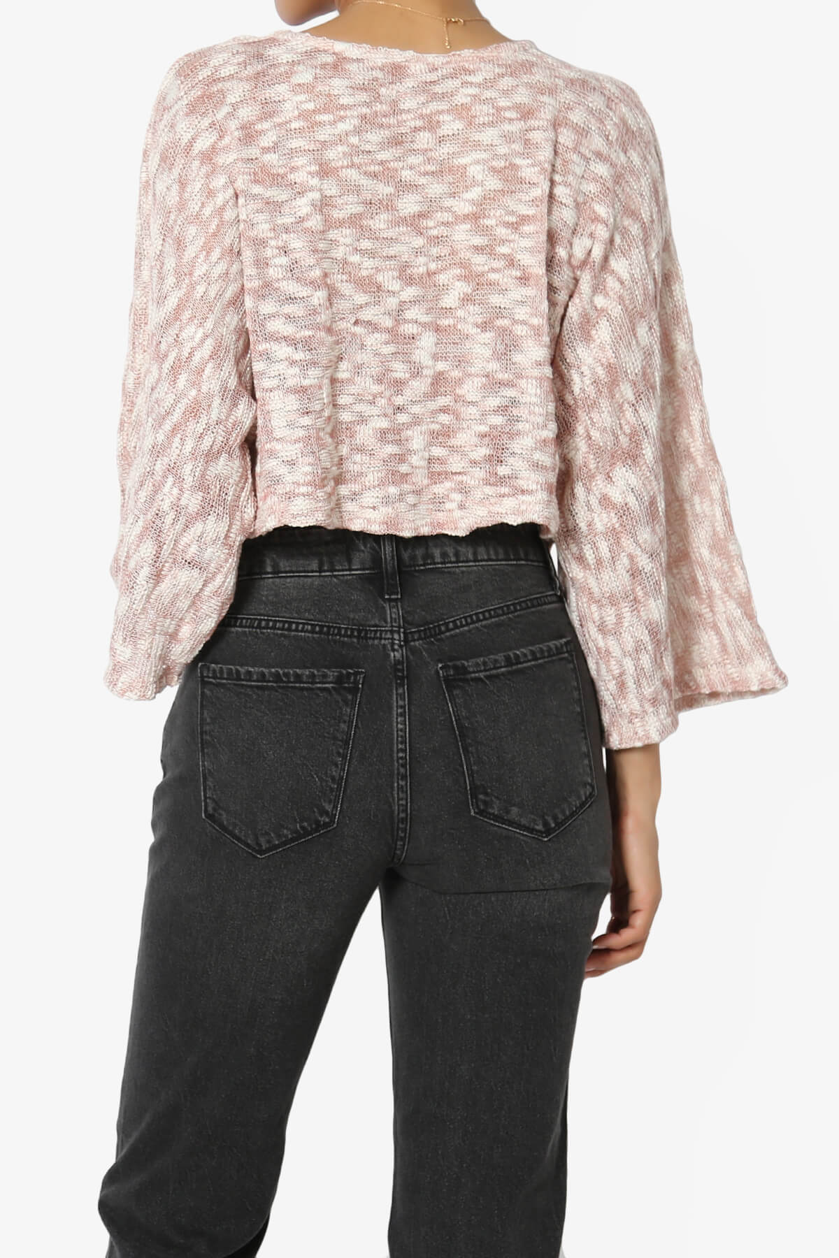 Paige Marled Knit Boxy Crop Top DARK MAUVE_2