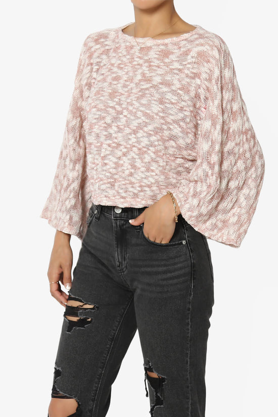 Paige Marled Knit Boxy Crop Top DARK MAUVE_3