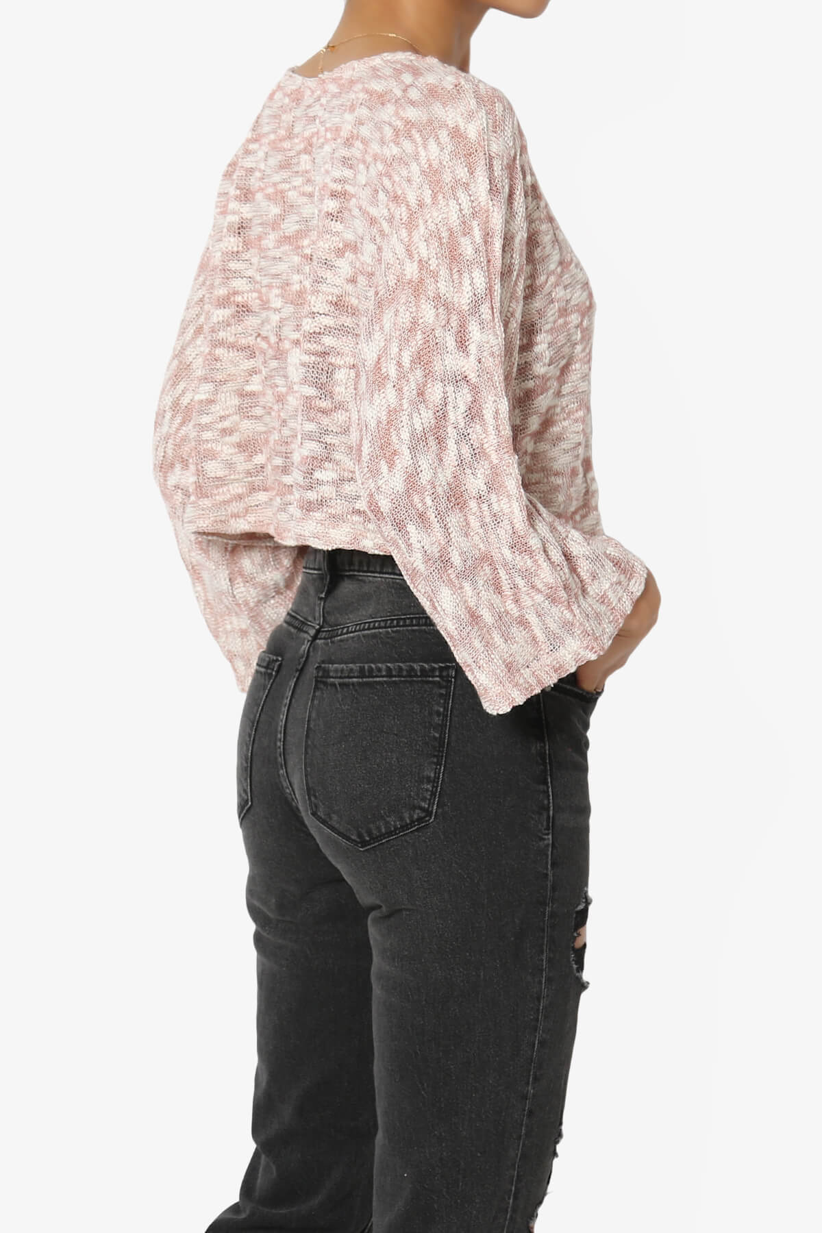 Paige Marled Knit Boxy Crop Top DARK MAUVE_4