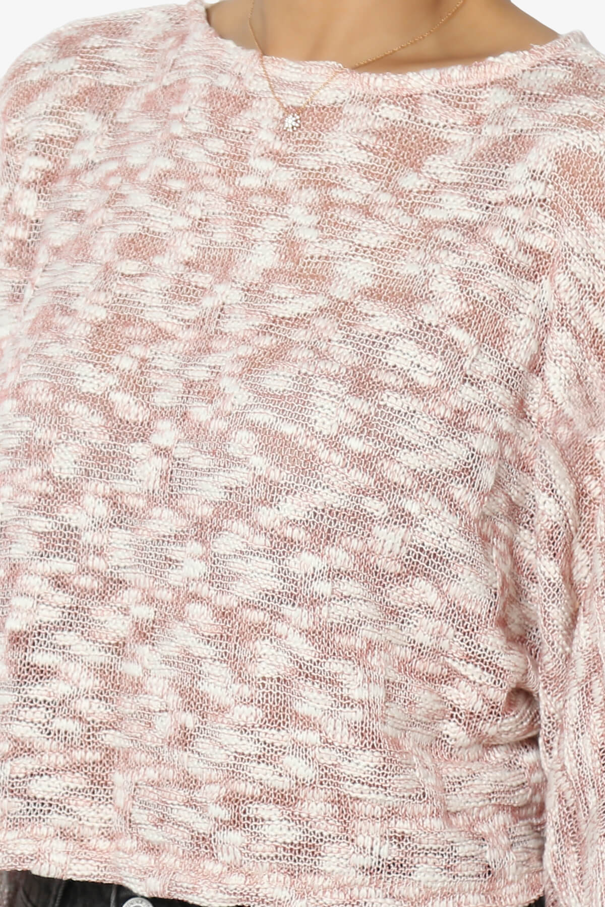 Paige Marled Knit Boxy Crop Top DARK MAUVE_5