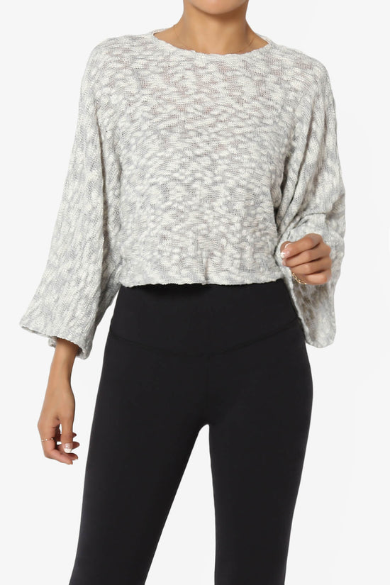 Paige Marled Knit Boxy Crop Top DENIM_1