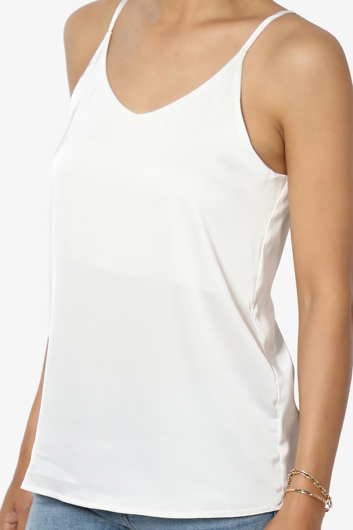 Rozlyn Silky Satin Camisole Top IVORY_5