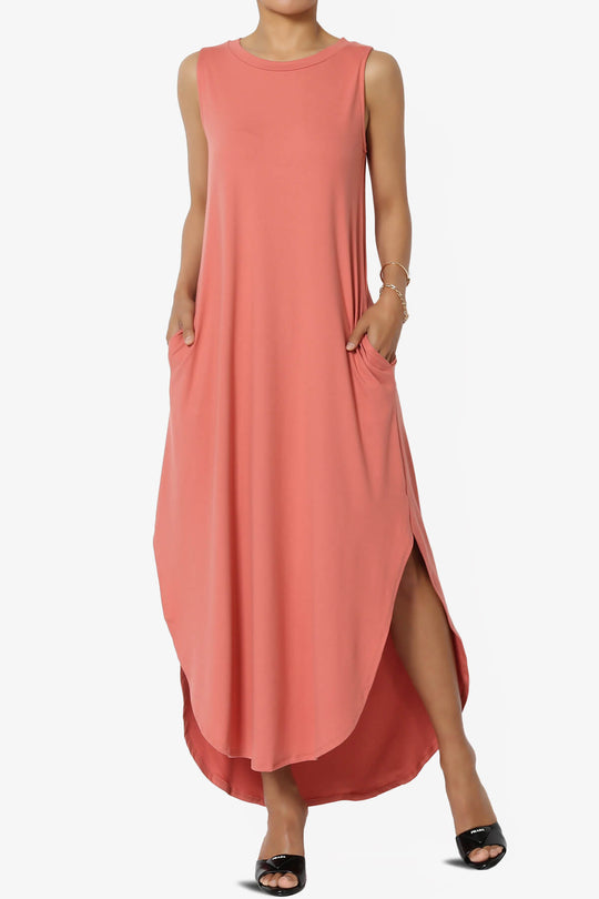 Rozlyn Sleeveless Slit Maxi Dress