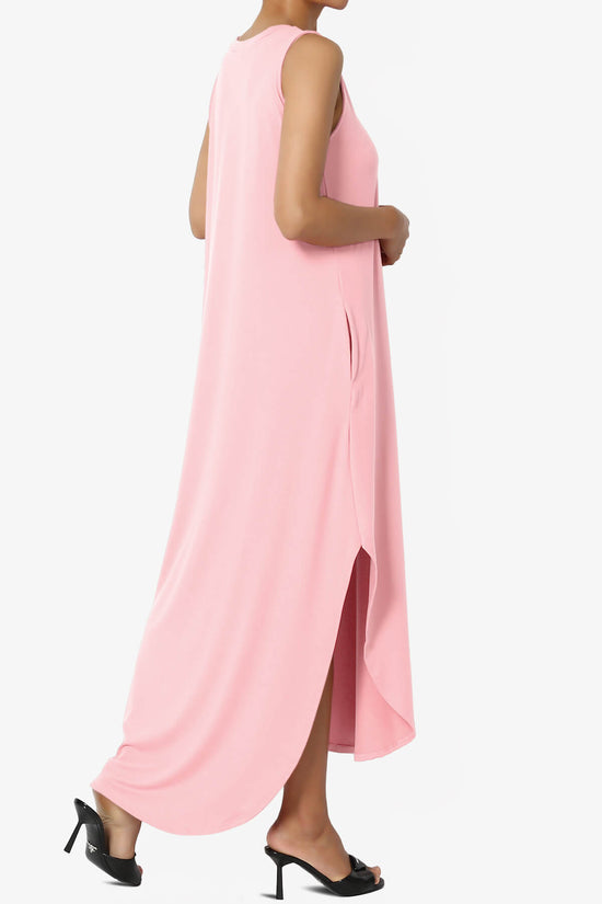 Rozlyn Sleeveless Slit Maxi Dress DUSTY PINK_4