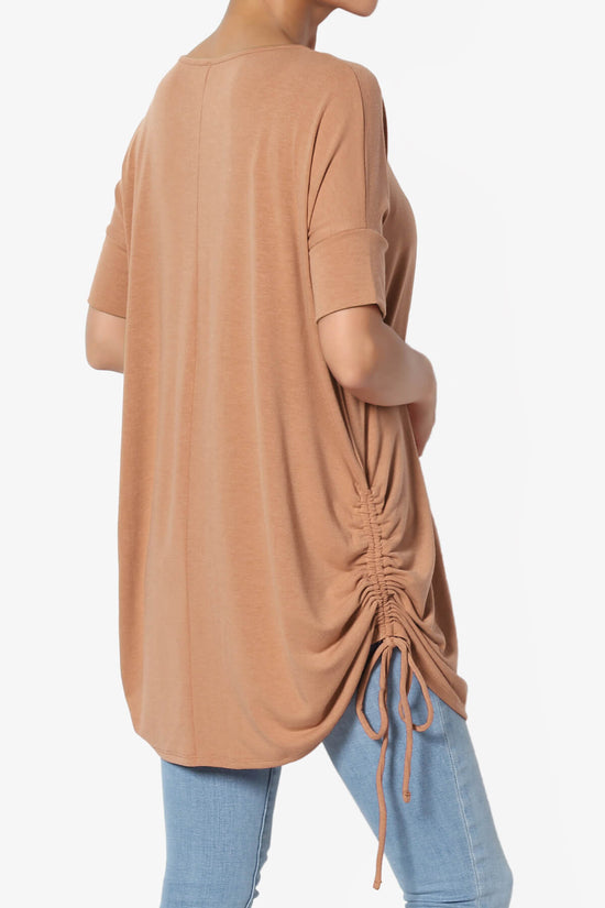 Selenna Jersey Ruched Top EGG SHELL_4