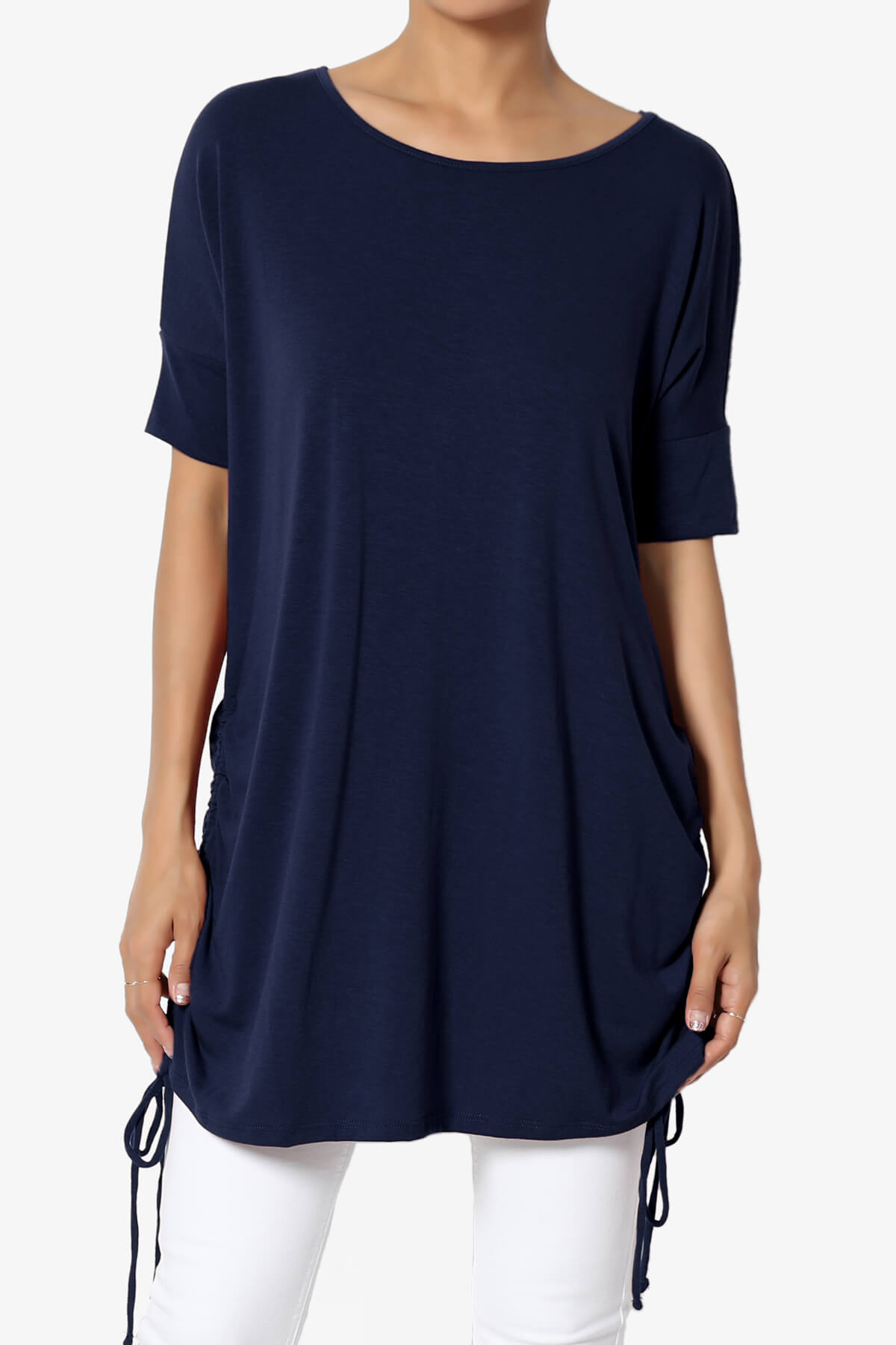 Selenna Jersey Ruched Top NAVY_1