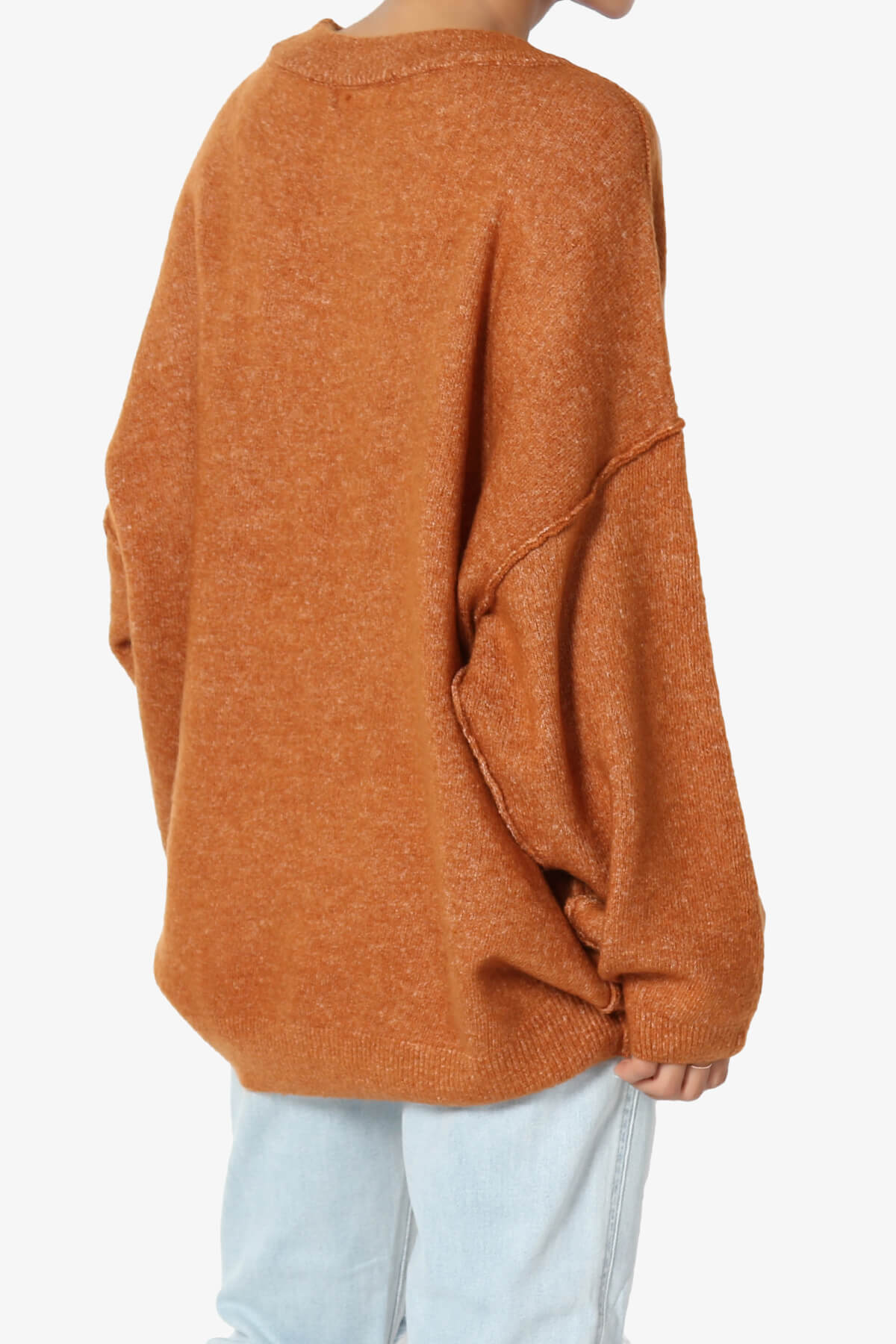 Troopa Oversized Melange Sweater ALMOND_4