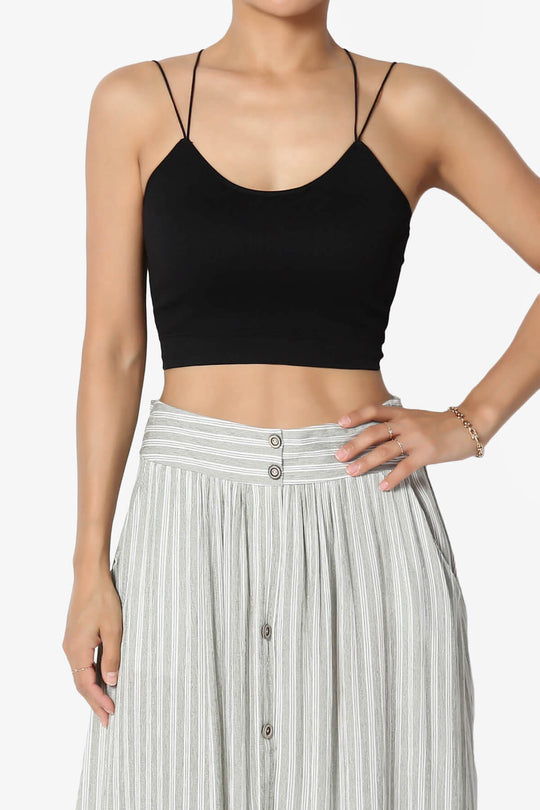 Zippy Skinny Strap Ribbed Seamless Bra Cami