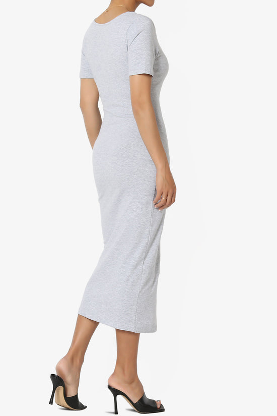 Fontella Short Sleeve Square Neck Bodycon Dress