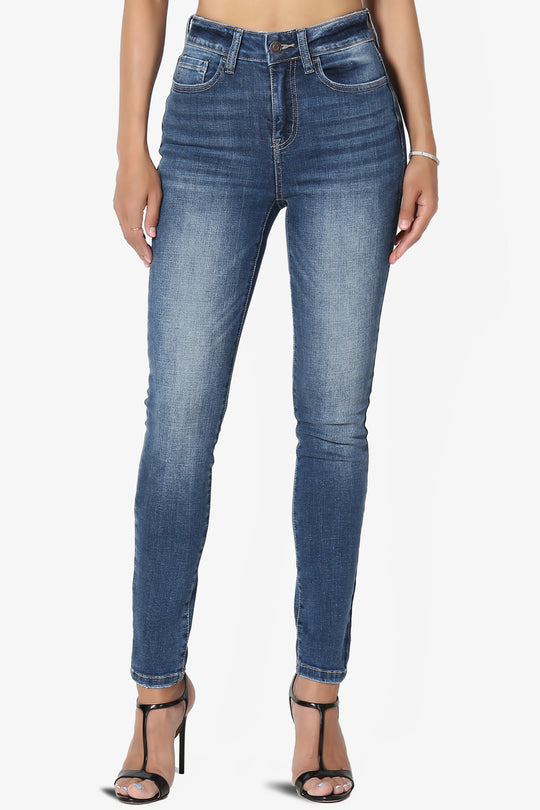 Louella High Rise Stretch Skinny Jeans in Dark