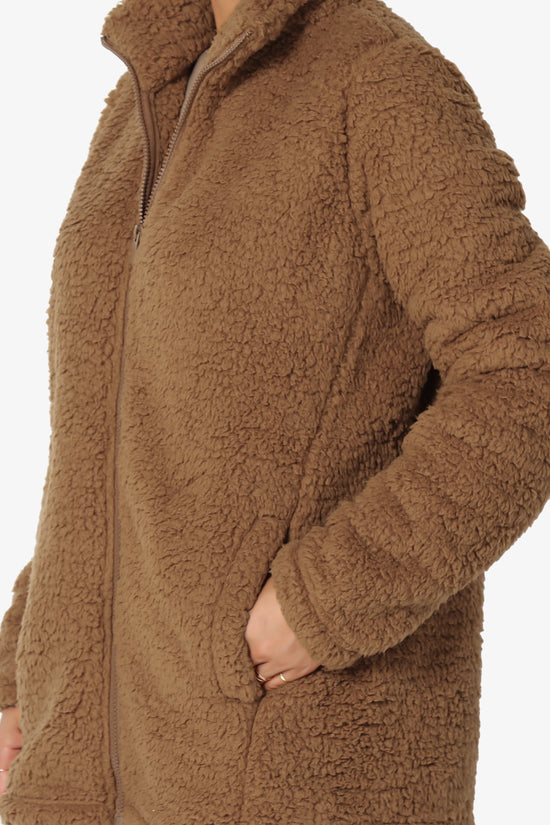 Load image into Gallery viewer, Kenmar High Neck Short Slim Teddy Jacket
