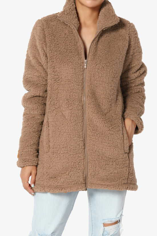 Load image into Gallery viewer, Kenmar High Neck Short Slim Teddy Jacket
