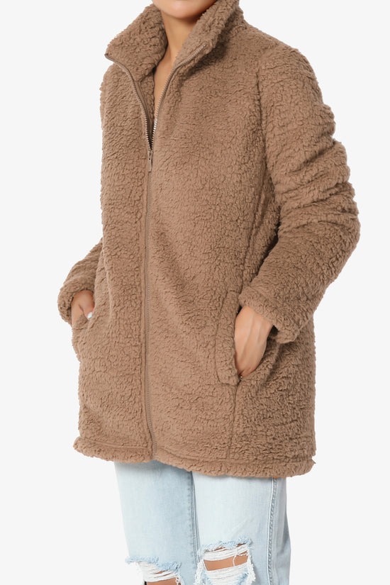 Load image into Gallery viewer, Kenmar High Neck Short Slim Teddy Jacket
