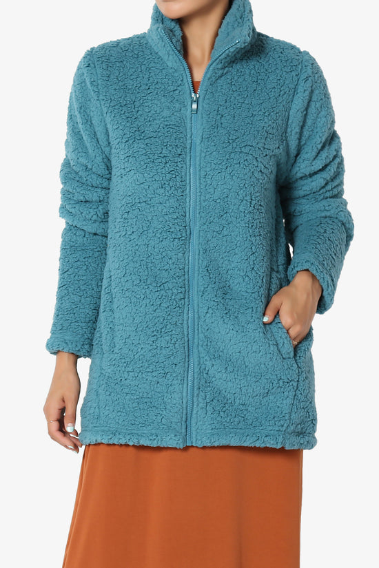 Load image into Gallery viewer, Kenmar High Neck Short Slim Teddy Jacket
